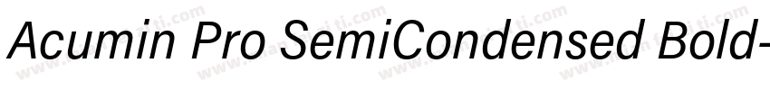 Acumin Pro SemiCondensed Bold字体转换